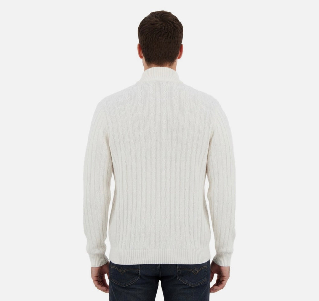 Alpine Cable-Knit Quarter-Zip Jumper