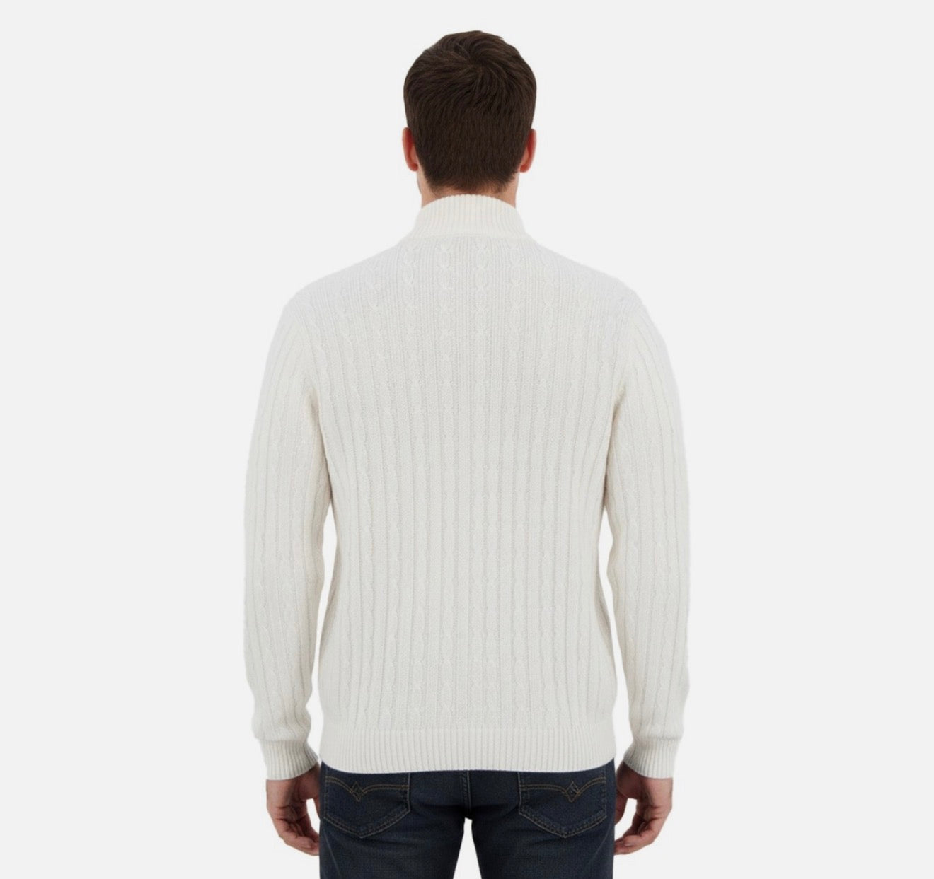Alpine Cable-Knit Quarter-Zip Jumper