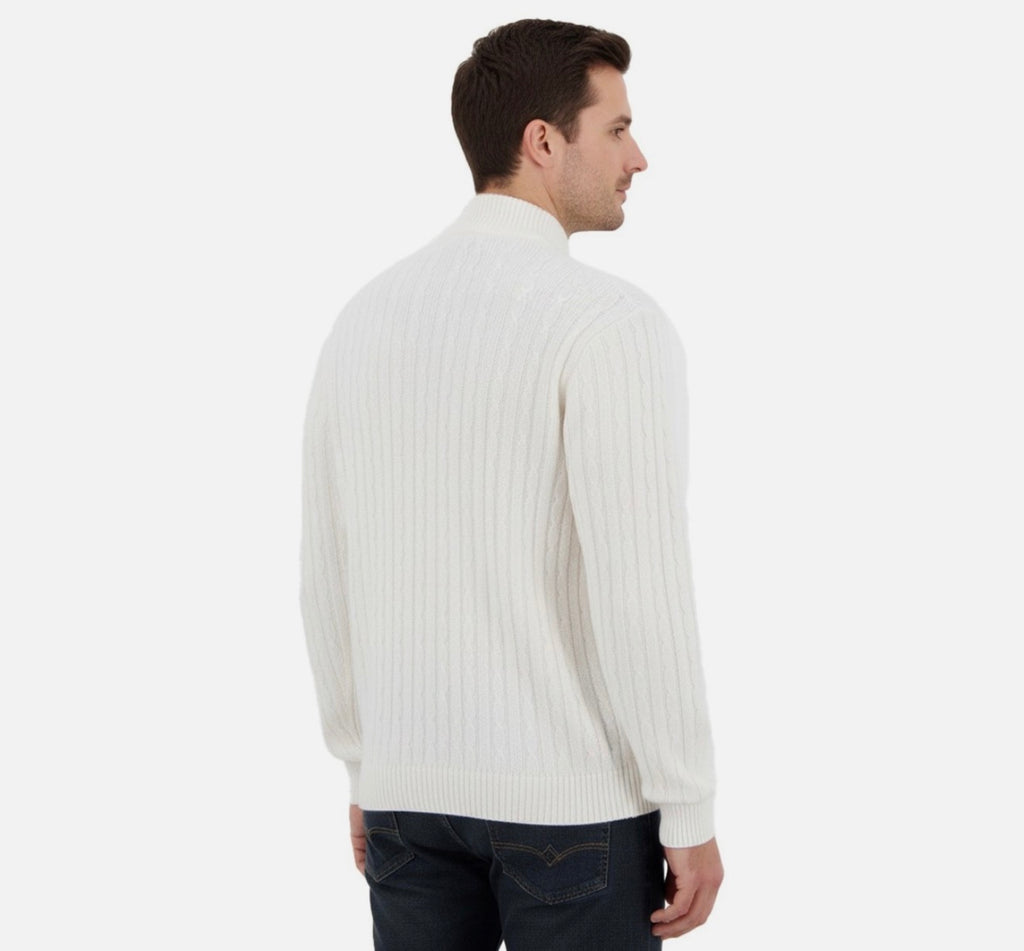 Alpine Cable-Knit Quarter-Zip Jumper